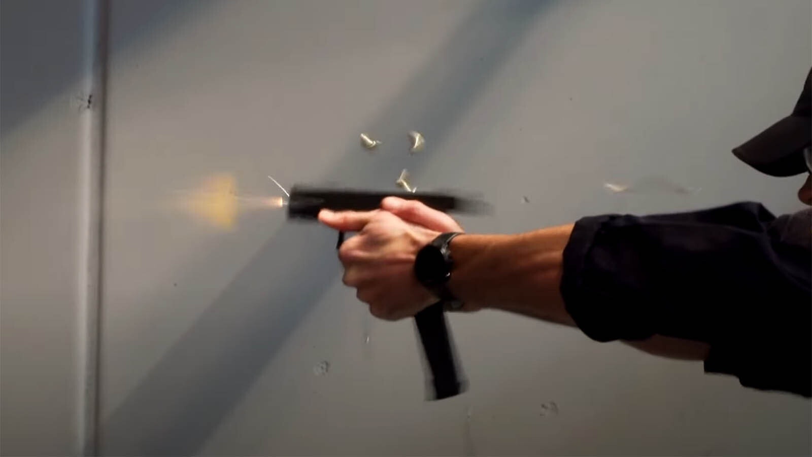 ATF agent demonstrates firing a Glock pistol with a switch attached to make it full-auto in this video posted by WTHR in Indianapolis, Indiana.