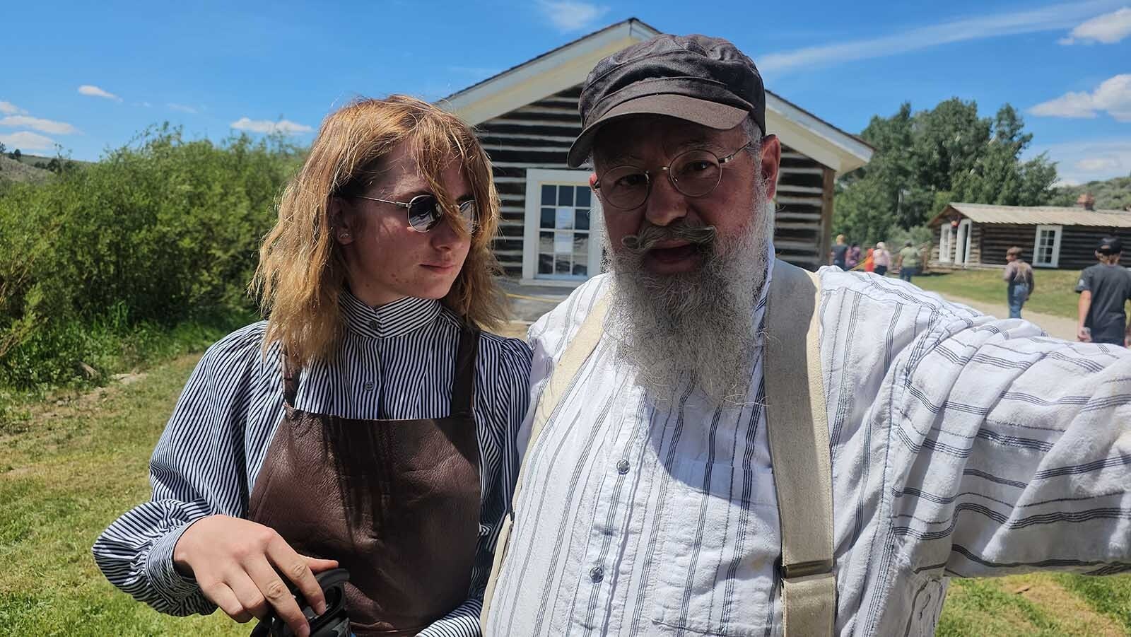 Blacksmith Charles Prior and daughter Samantha demonstrated old-fashioned blacksmithing during Gold Rush Days at South Pass City.