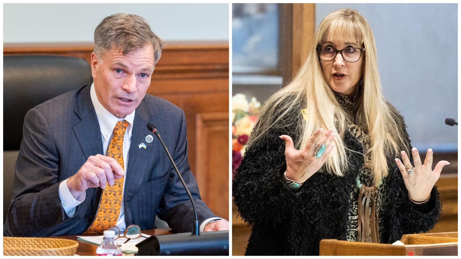 Gov. Mark Gordon and state Sen. Cheri Steinmetz, R-Lingle.