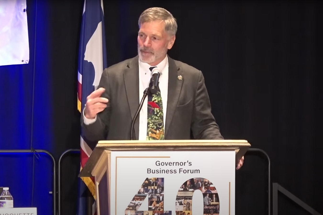 Gov. Mark Gordon speaks at Tuesday's 40th annual Governor's Business Forum in Laramie.
