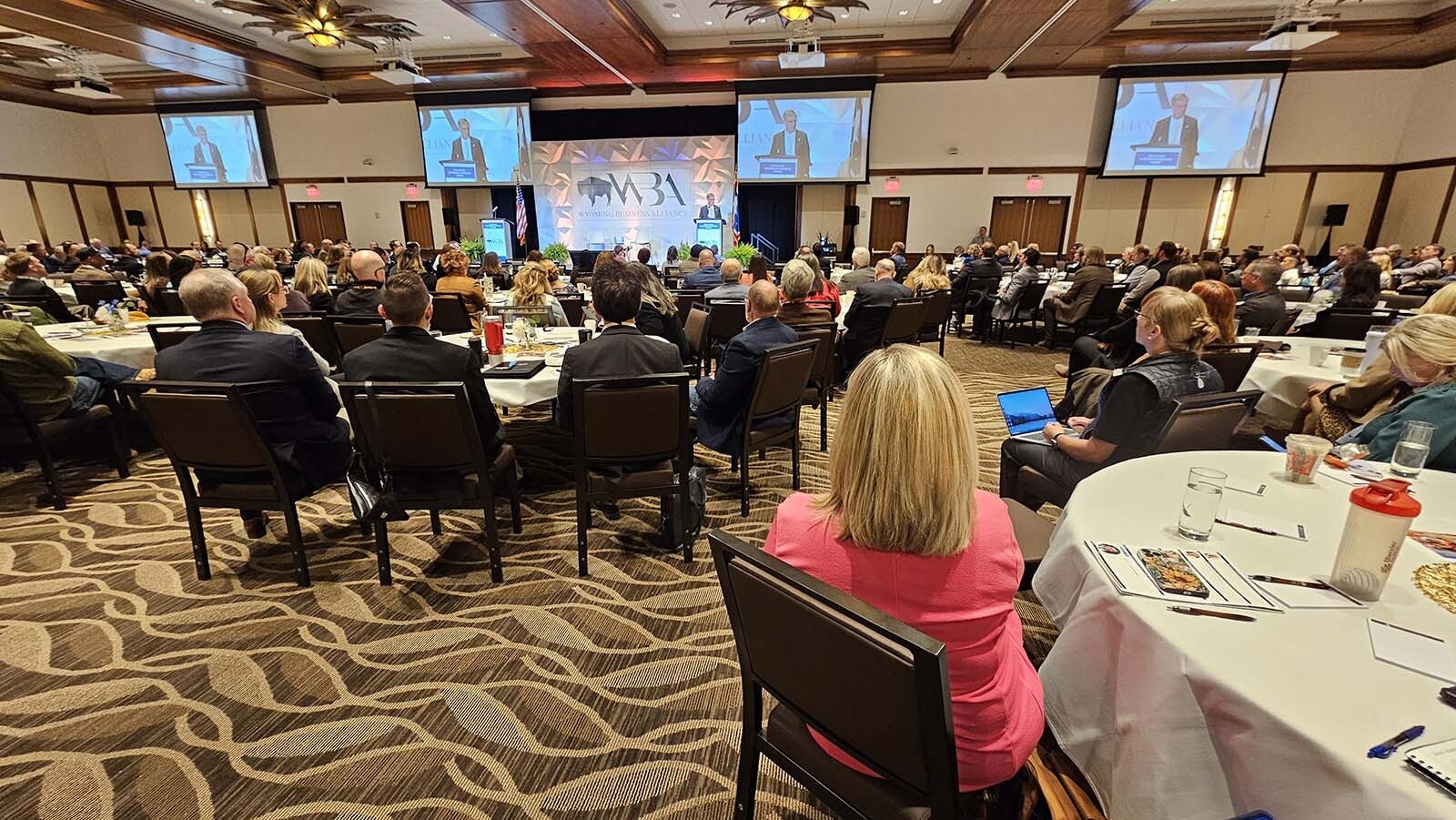 A packed house gathered to hear Gov. Mark Gordon lay out an economic road map for Wyoming's future during the Wyoming Business Alliance Annual Governor's Conference.