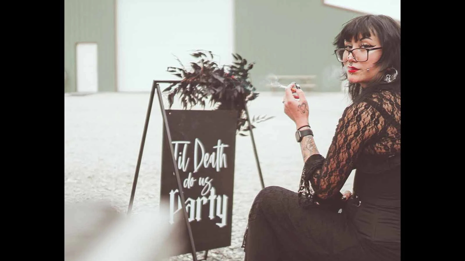 At Renee Rotting's Wyoming goth wedding, there was no "till death do us part," it was, "Till Death do us Party."