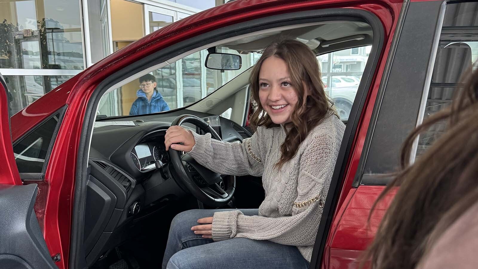 Bryan Pedersen raised nearly $15,000 to buy Gracie  a new car. The Cheyenne high school student's car was totaled when she slid through an intersection on ice and crashed into Pedersen's Escalade.