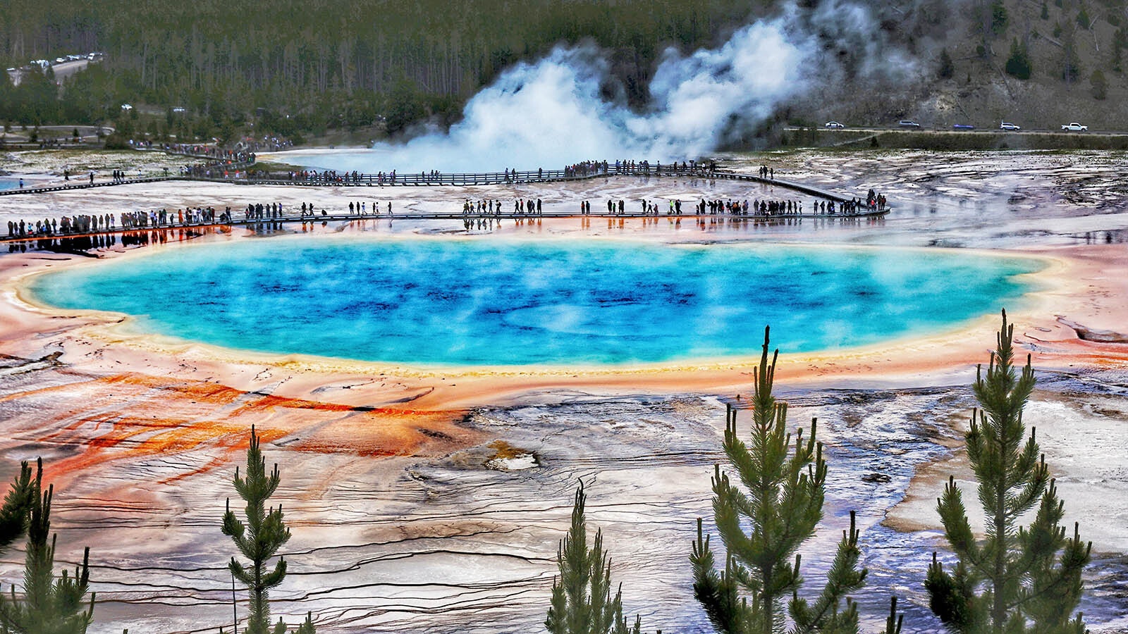 Grand Prismatic Spring has become the second most popular Yellowstone National Park feature behind only Old Faithful. Much of that has happened in the 21st century as its become a social media darling.