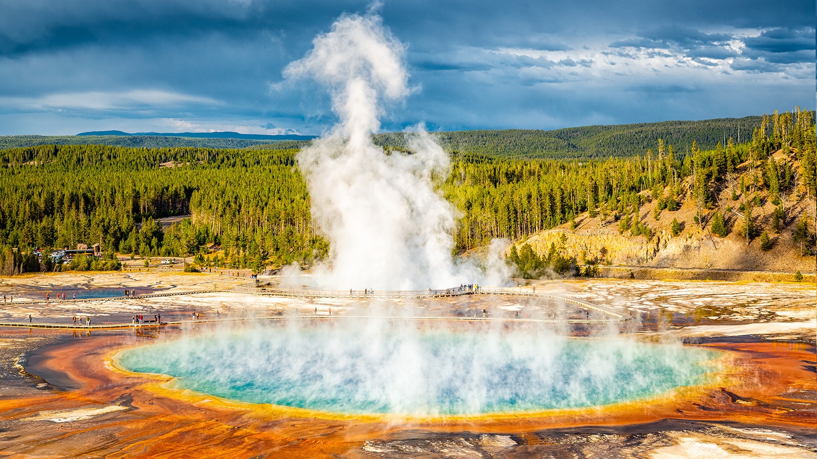 Between 1992 and 1996, the Little Dipper was the first and only watercraft in Yellowstone National Park that could safely study Grand Prismatic Spring from the surface of its scalding water. The boat disappeared sometime after 1997, and its fate remains uncertain.