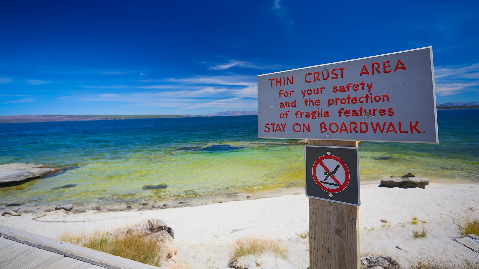 Between 1992 and 1996, the Little Dipper was the first and only watercraft in Yellowstone National Park that could safely study Grand Prismatic Spring from the surface of its scalding water. The boat disappeared sometime after 1997, and its fate remains uncertain.