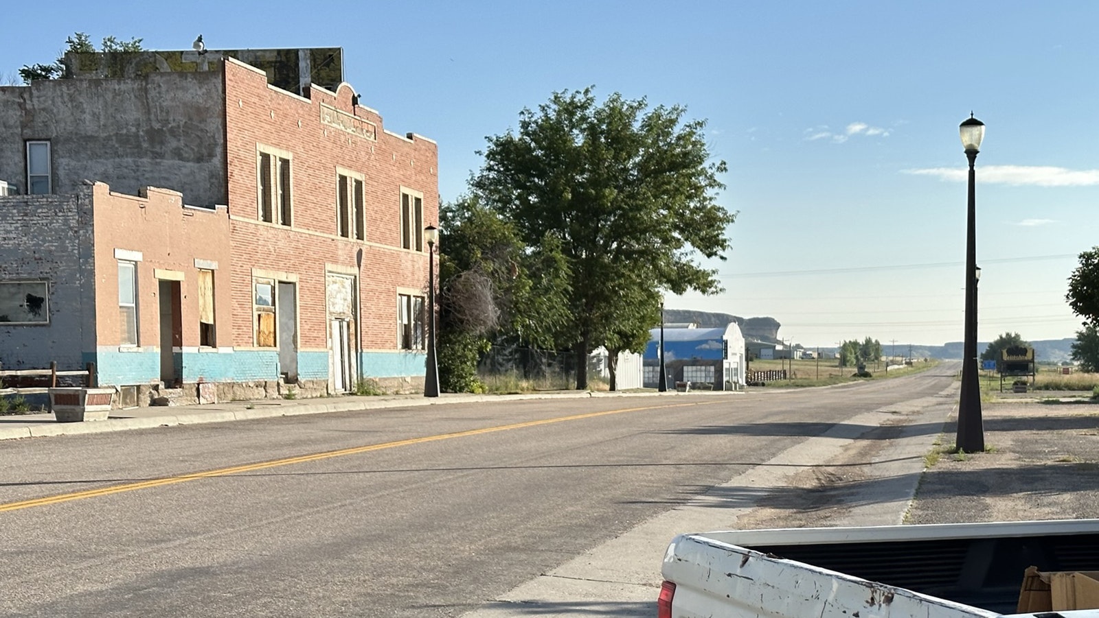 The Grant Hotel, built in 1915 in downtown Chugwater, Wyoming, is for sale.