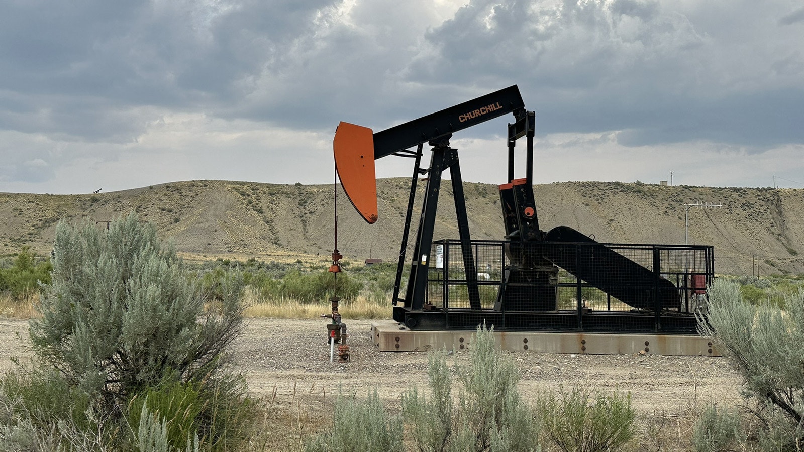 Pump Jacks in the once thriving community of Grass Creek.