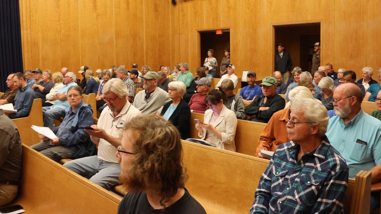 More than 100 people showed up at the Natrona County board meeting on Tuesday. About 40 people spoke in favor of amending the zoning resolution.