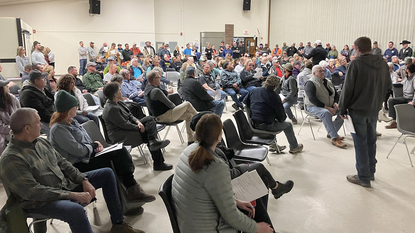 Nearly 200 residents from Casper gathered Thursday night to solidify efforts against any gravel mining at the base of Casper Mountain.