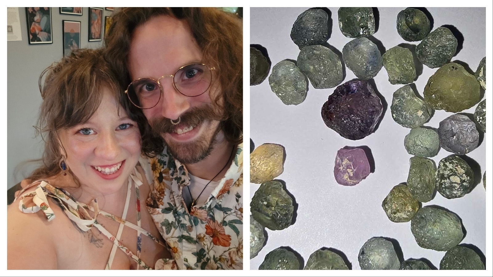 Brandon Parker's unconventional marriage proposal has won kudos from people online, but most importantly from his fiance, Melissa Absher, who said it was "perfect" as the Great Falls native was "absolutely set" on having a Montana sapphire in her engagement ring. "The one" is the largest stone in the center at right.