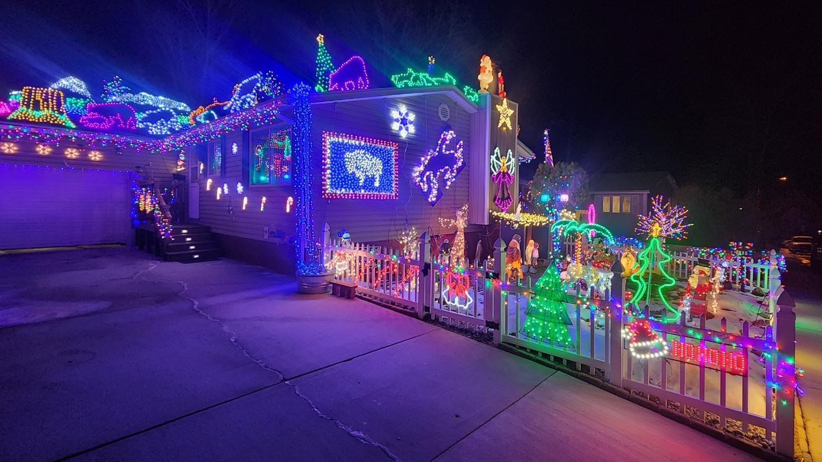 Folks in Green River may not know Robert Bostick personally, but they know his house. It’s the one covered in thousands of holiday lights forming the Grand Tetons, life-sized wildlife cutouts and his tribute to all things Wyoming.