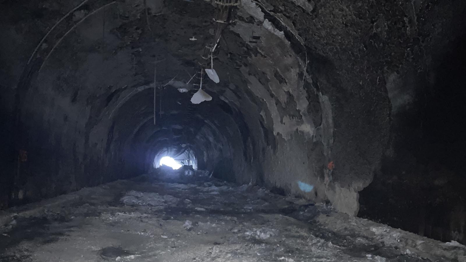 From the charred westbound lane of the Green River Tunnel on Monday, Feb. 17, 2025.