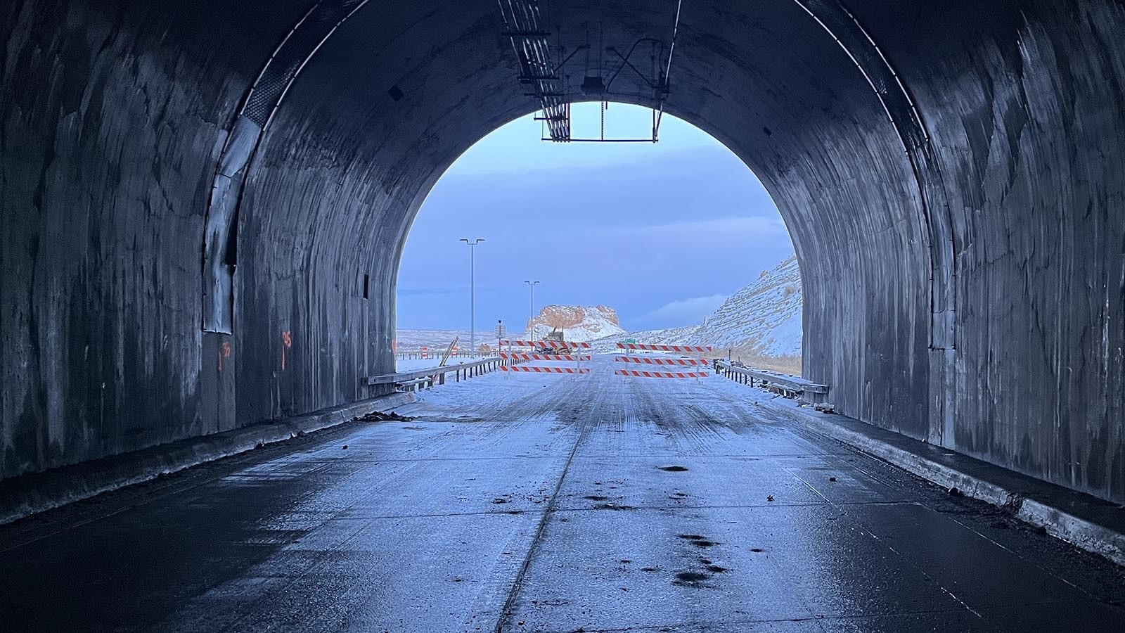 From the charred westbound lane of the Green River Tunnel on Monday, Feb. 17, 2025.