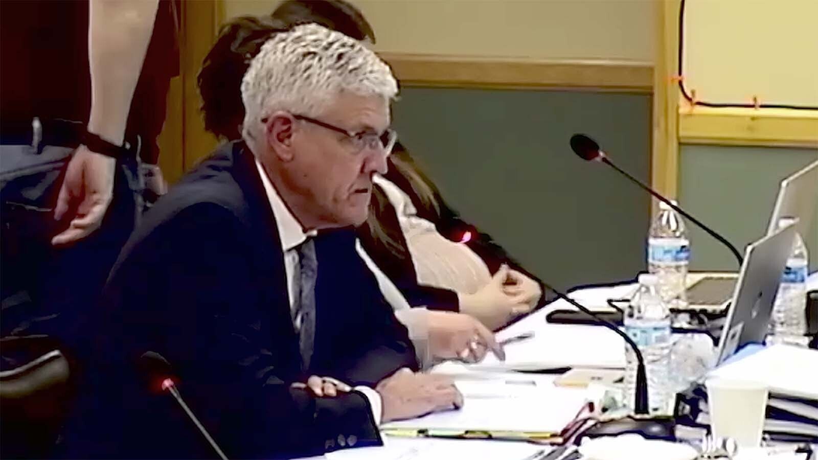 Supervising Attorney General Greg Weisz of the AG’s Water and Natural Resources Division testifies during Monday's meeting.