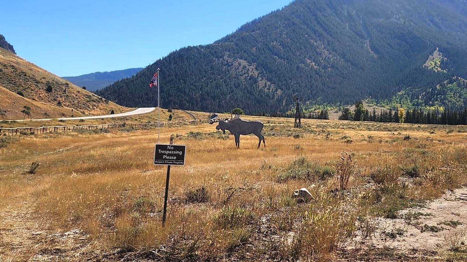 The famous Grumpy Moose statue in Jackson, Wyoming, was intended to serve as an important waypoint for travelers. It's also taken a beating over the years from gunshots to plane crashes.