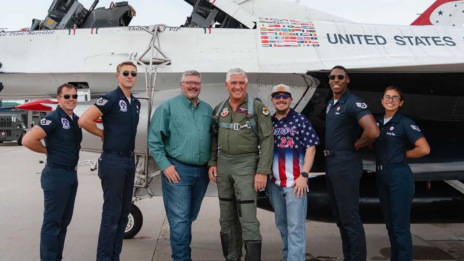 Cheyenne’s Bryan “Alf” Grzegorczyk had planned a celebratory drink following his once-in-a-lifetime Thunderbirds flight to salute everyone who nominated him for the honor. But after flying at 9 Gs, all Alf could manage was a celebratory nap.