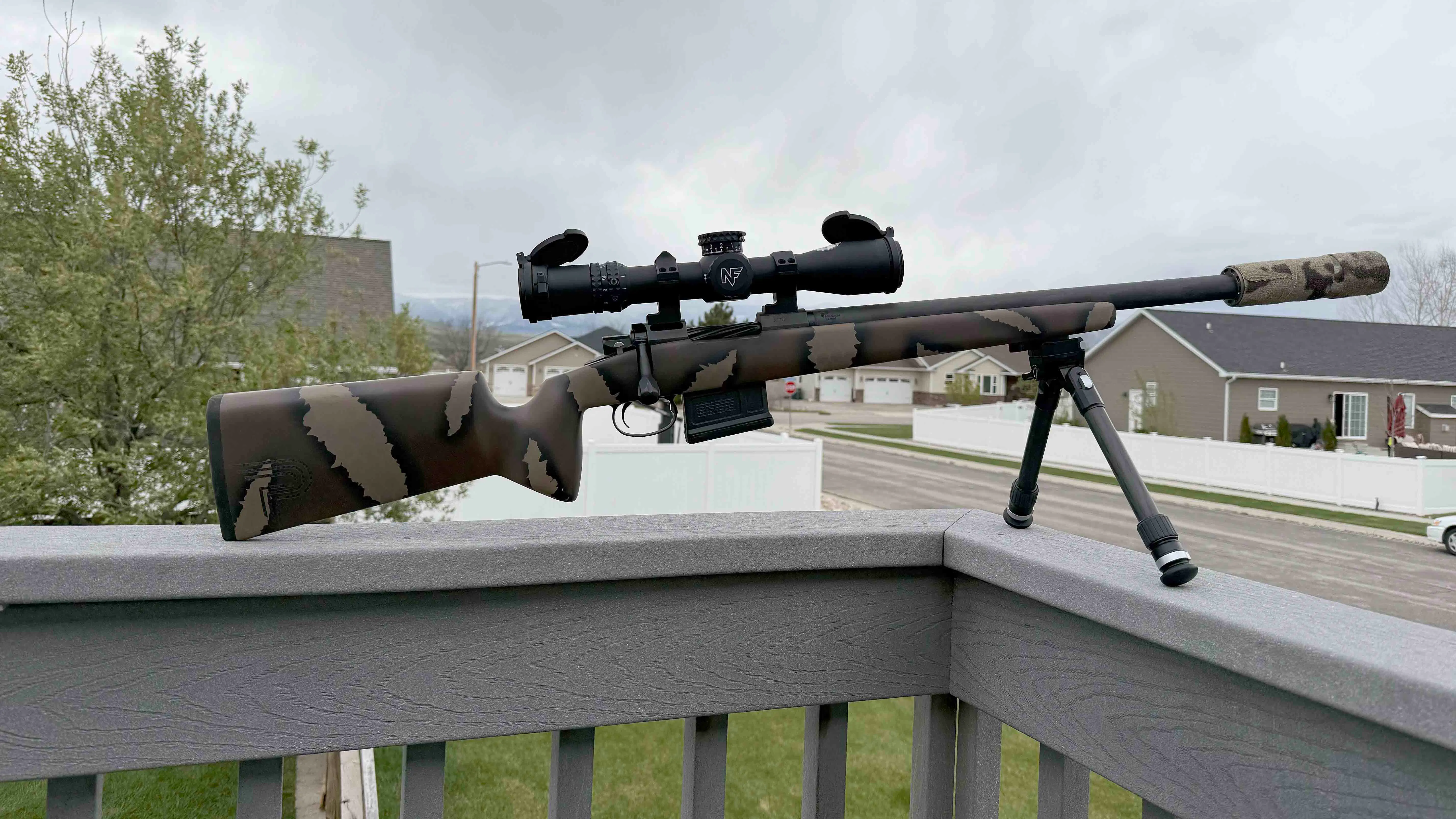 ic George of Sheridan started with a basic bolt-action rifle receiver, bearing a firearm serial number, to build this custom rifle.