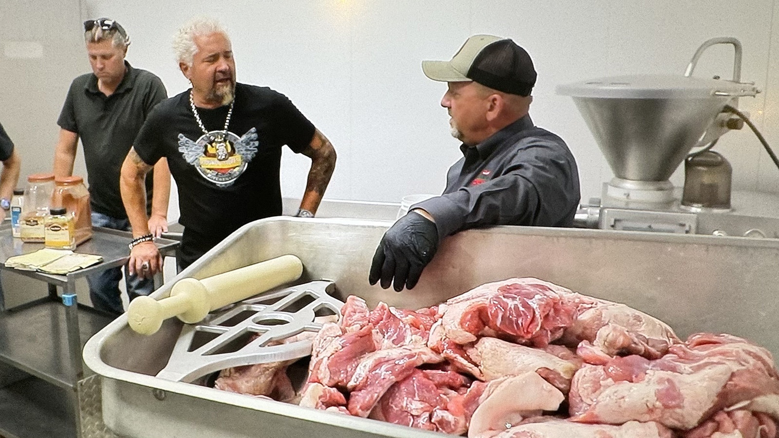 Guy Fieri talks with Wyoming sausage-maker Jimmy Legerski about his family's famous recipes.