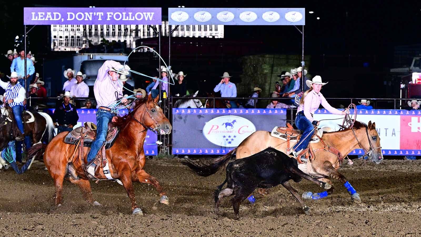 Hadley Thompson of Yoder, Wyoming, won the National High School Finals Rodeo women’s all-around title last weekend. She said her passion for the sport comes from hours of practice and a family dedicated to rodeo. She also won the individual breakaway roping competition.