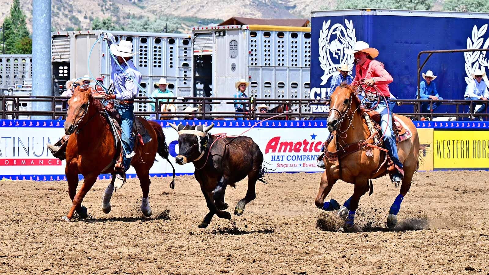 Hadley Thompson of Yoder, Wyoming, won the National High School Finals Rodeo women’s all-around title last weekend. She said her passion for the sport comes from hours of practice and a family dedicated to rodeo. She also won the individual breakaway roping competition.