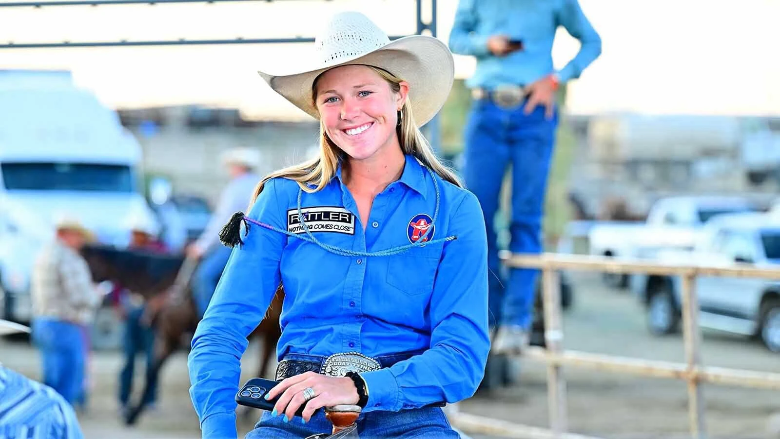 Yoder cowgirl Hadley Thompson is a favorite to win this weekend’s $3.6 million American Rodeo.