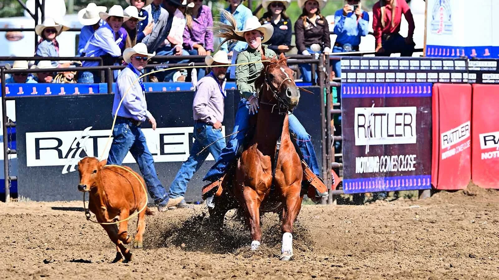 Thompson was on a mission after finishing second in 2024, and last summer became the first high-school girl to win three national titles at once since 1991 — all on her self-made horse Salty.