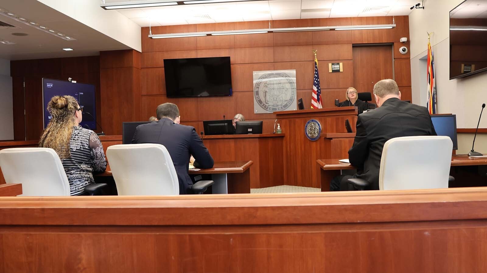 Weston County Clerk Becky Jo Hadlock on Friday pleaded not guilty in Casper Circuit Court to a charge that she failed to show up for a state legislative panel hearing.