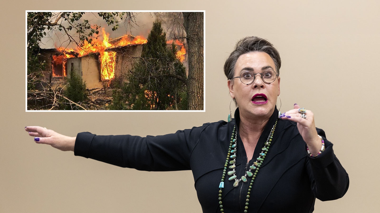 U.S. Rep. Harriet Hageman, R-Wyoming, grew up in an old homestead house near McGinnis Pass, located about 8 miles north of Guernsey, Wyoming. The century-old home burned down during the Pleasant Valley Fire.