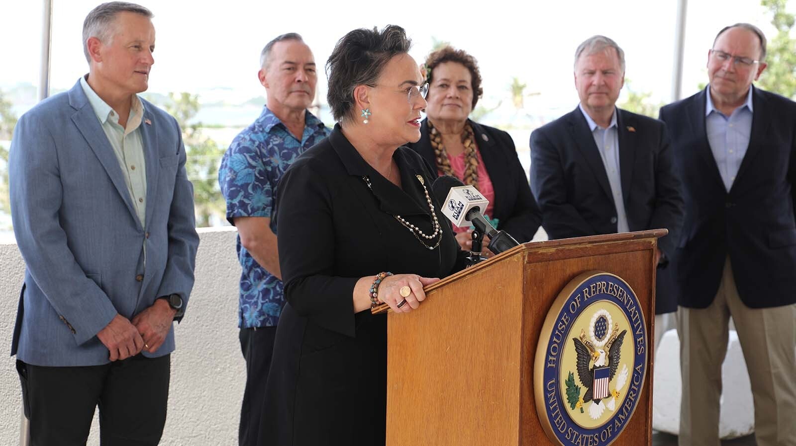 U.S. Rep. Harriet Hageman during a trip to Guam last month, part of a tour of Pacific Island U.S. territories.