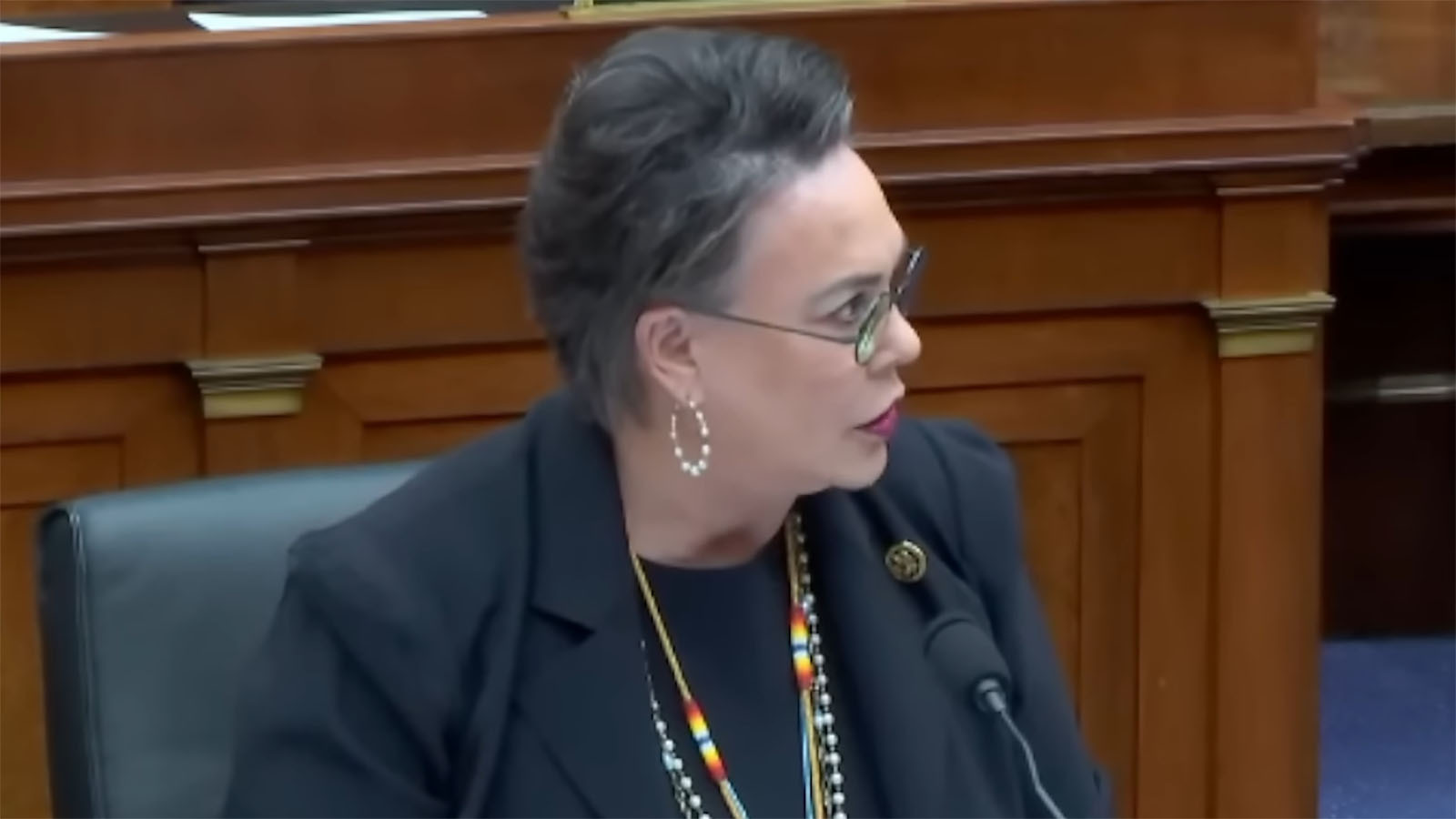 U.S. Rep. Harriet Hageman, R-Wyoming, speaks during a March 21, 2024, hearing in the House Judiciary Committee about transgender women participating in sports.