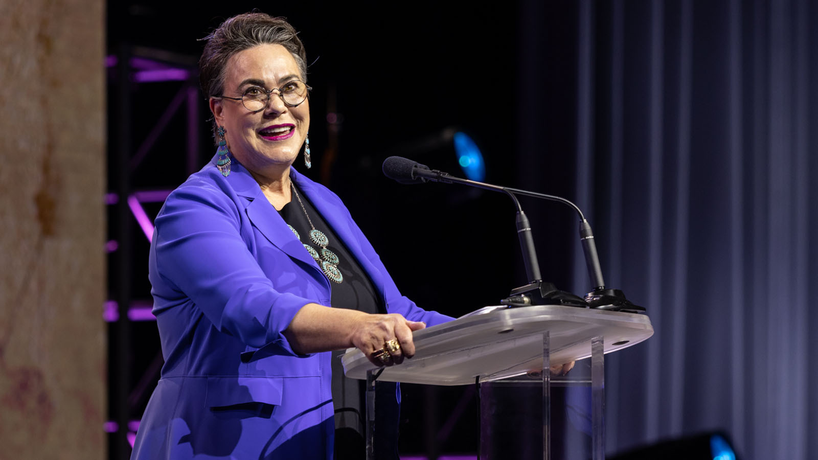 U.S. Rep. Harriet Hageman, R-Wyoming, resonated with the crowd at Friday's Western Conservative Summit in Denver, saying actors like Kevin Costner need to say in their lane politically.