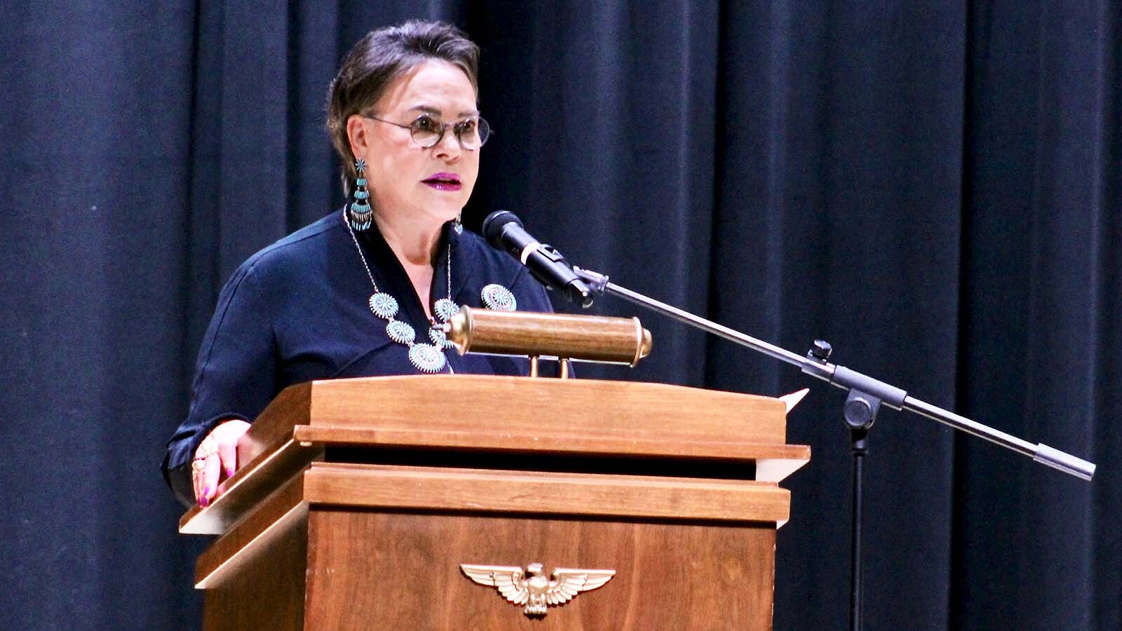 At an early-morning town hall meeting in Newcastle on Friday, June 20, 2025, Rep. Harriet Hageman fielded a lot of questions about selling off federal public lands. Hageman said she doesn’t know why the Senate exempted Montana and claims of a huge selloff are “silly.”