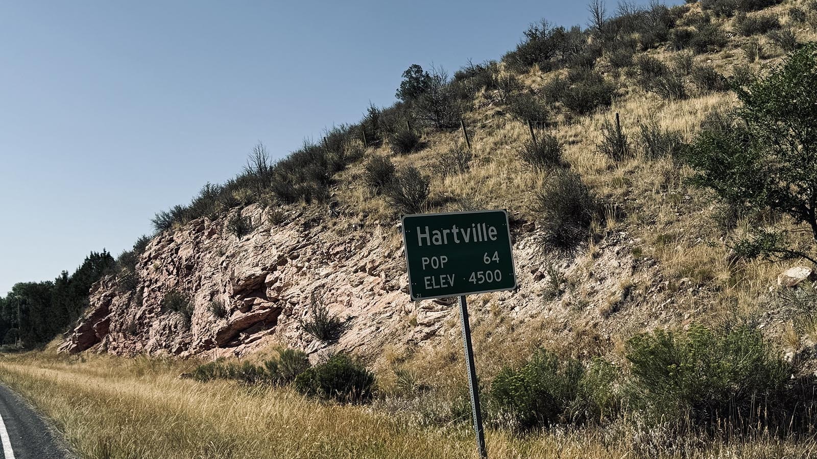 Hartville, Wyoming, has a population of 64.