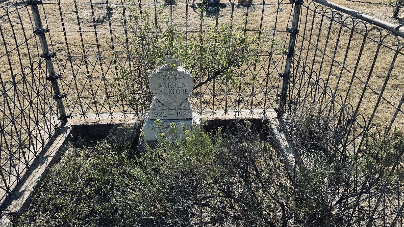 Several tombstones show where Italian descendants of early life in Hartville are buried. Many of these Italian immigrants came to Hartville to mine in the hematite iron ore mine in Sunrise.