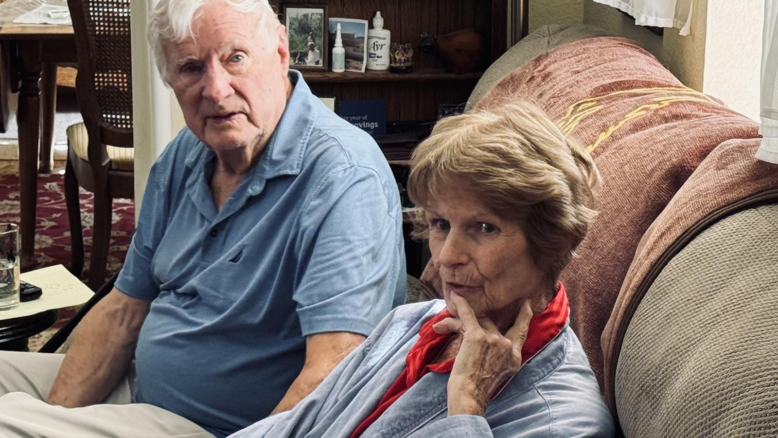 On left, Darrell Offe, and his wife Miriam, have lived in Hartville most of their lives. The couple was celebrating their 69th wedding anniversary in the Canadian resort town of Banff National Park when they got alerts notifying them of the fire.