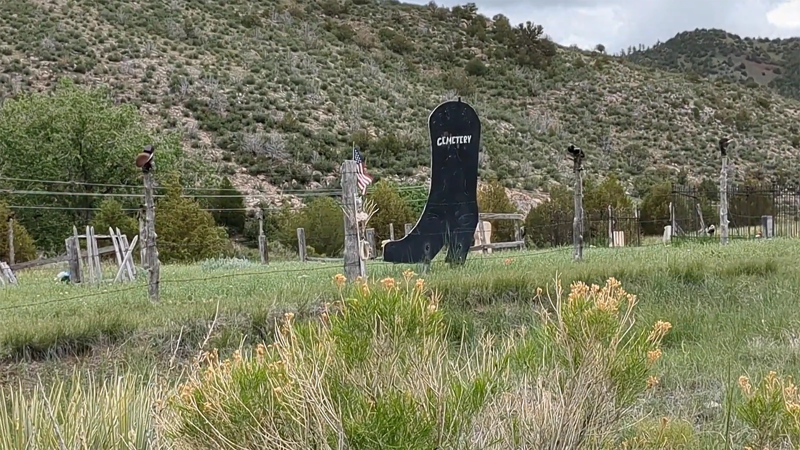 The cemetery at Hartville, Wyoming, has its own Boot Hill.