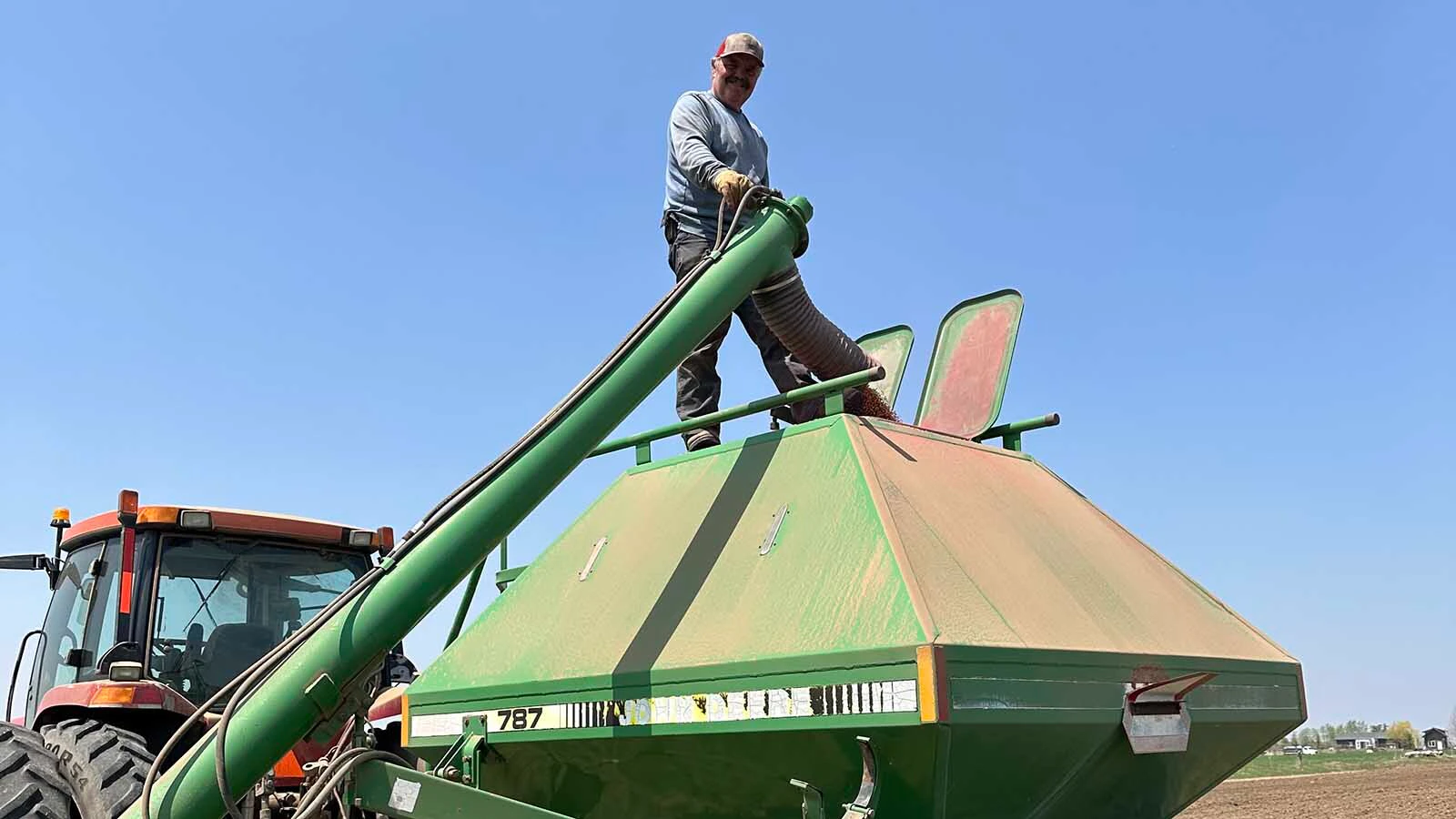 Steve Green harvesting one of his fields in Alta.