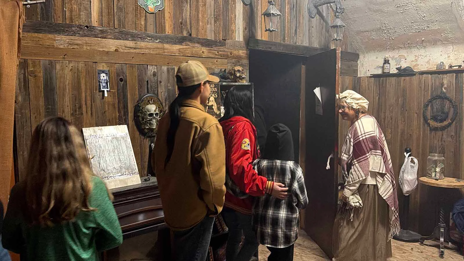 Entering the haunted brothel.