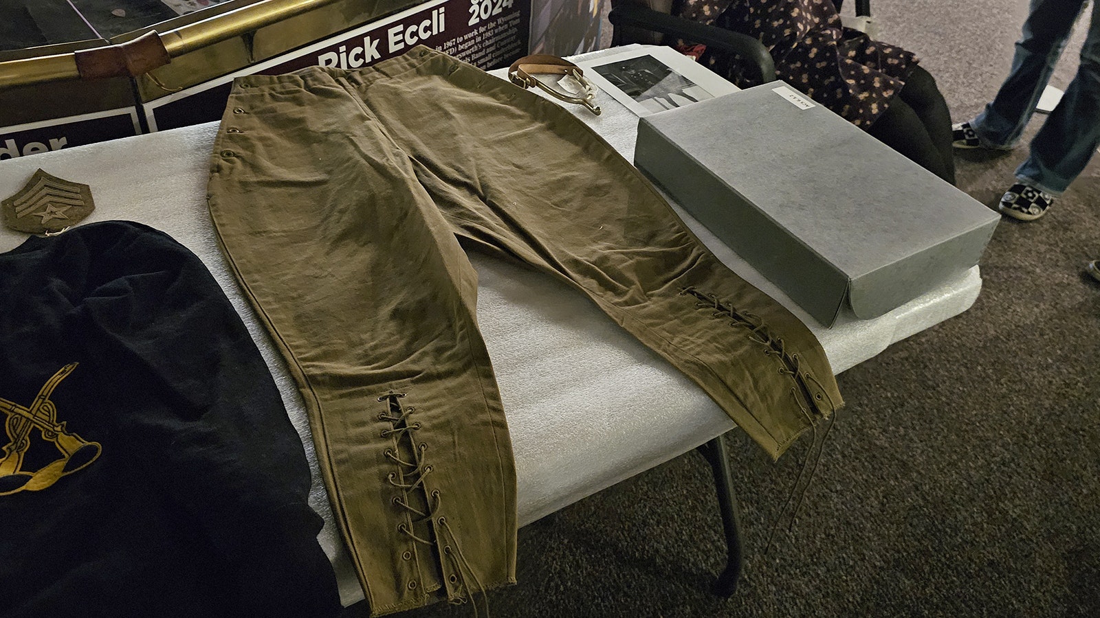 A pair of old World War 2 pants, as well as an empty box and a silver spur are among items that have caused spikes on K2 meters which measure EMF activity.