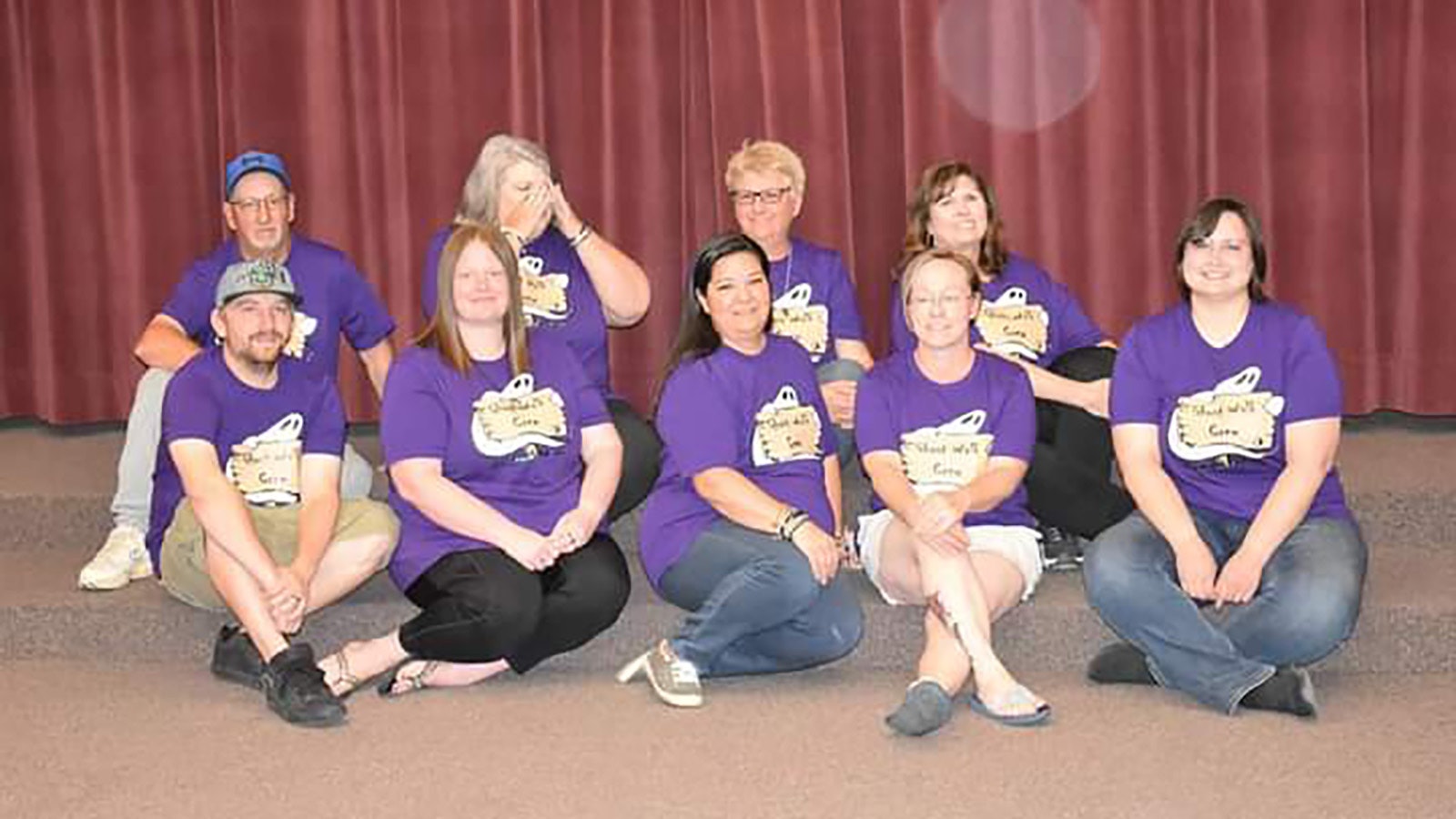 Ghost Walk guides at the Sweetwater County Library in Green River, Wyoming. A large, unexplained orb hangs over the group. Some believe that these orbs are of supernatural origin.