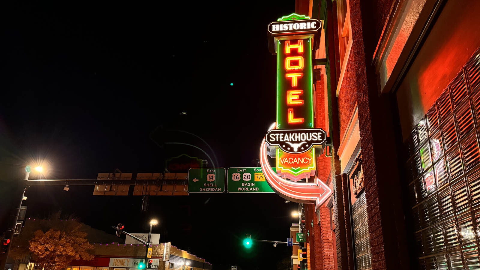 The Historic Greybull Hotel is in downtown Greybull, Wyoming. It was built in 1916 during the town’s oil boom and is a reminder of the past.