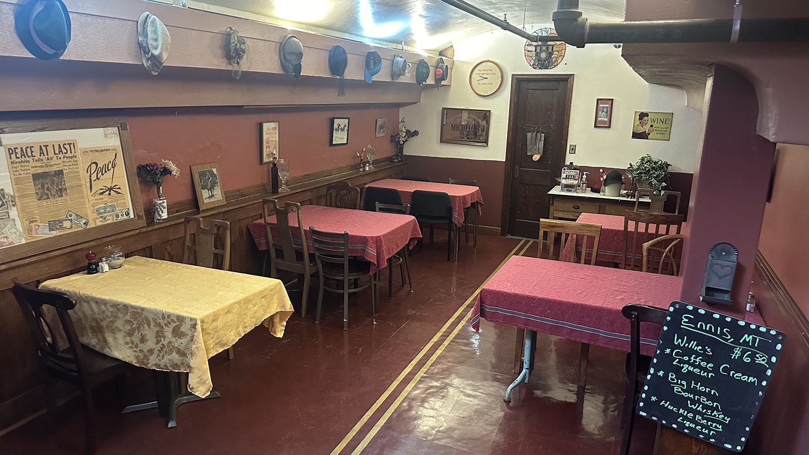 The Speakeasy in the Historic Greybull Hotel in Greybull, Wyoming. During Prohibition, this was a member only social club and had a secret entrance that led below the non-alcoholic bar.