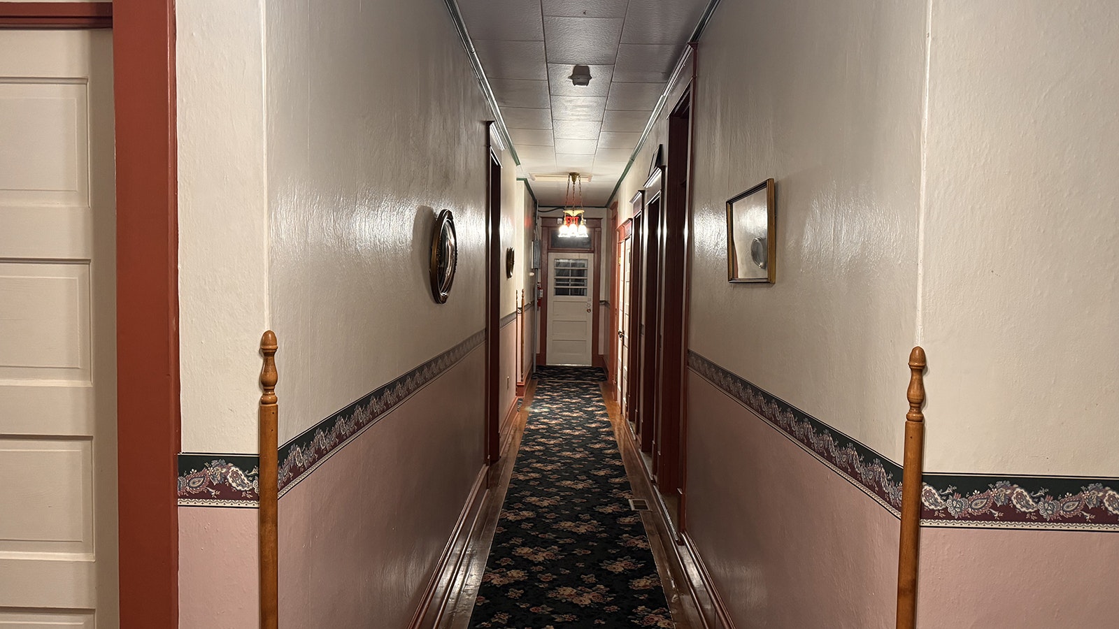 The hallways of the Historic Greybull Hotel have been restored to their former grander after water damage closed down most of the rooms.