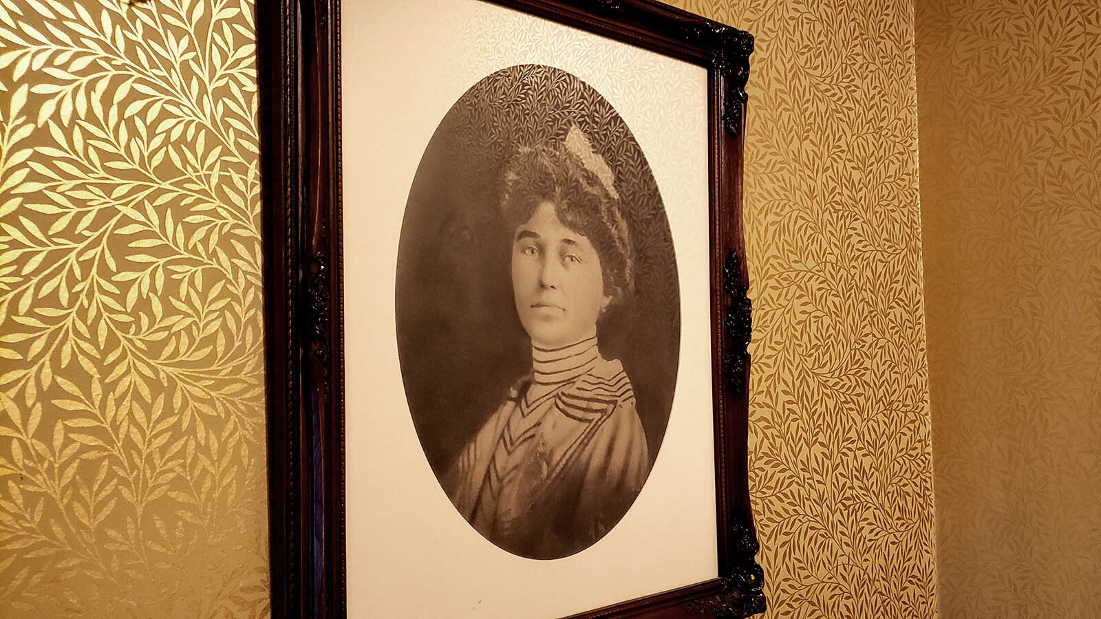 Miss Kate, whose ashes were placed behind a wall at the Sheridan Inn, is said to haunt the hotel, which is one of five Wyoming hotels sociology researcher Debbie Cobb is studying as part of her degree program at UW.
