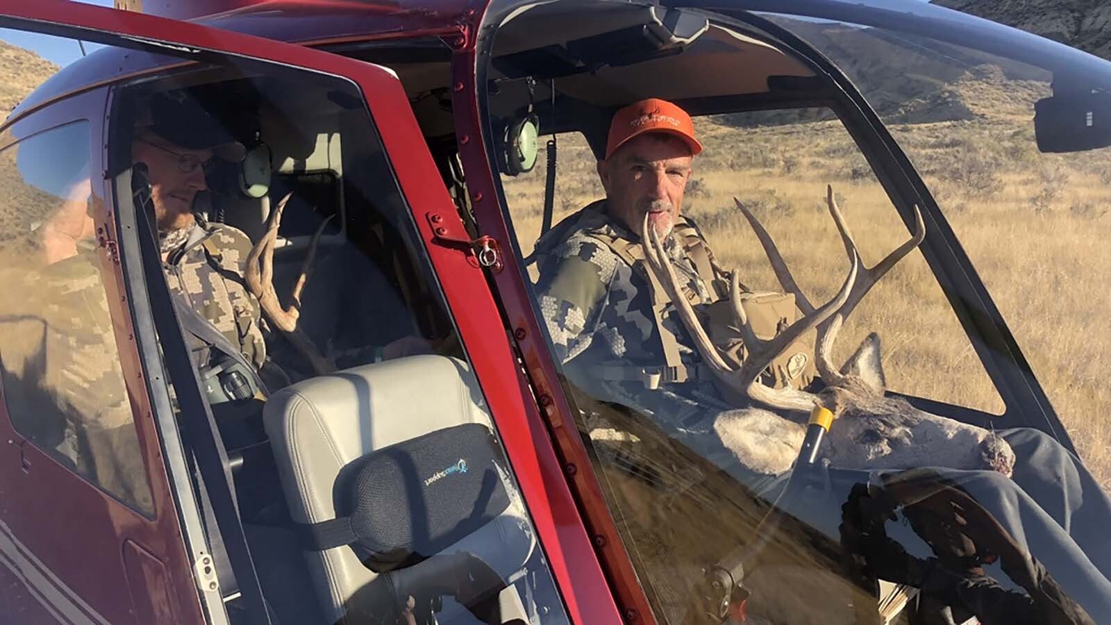 Helicopters are tight to begin with. They’re even more crowded when hauling out game.