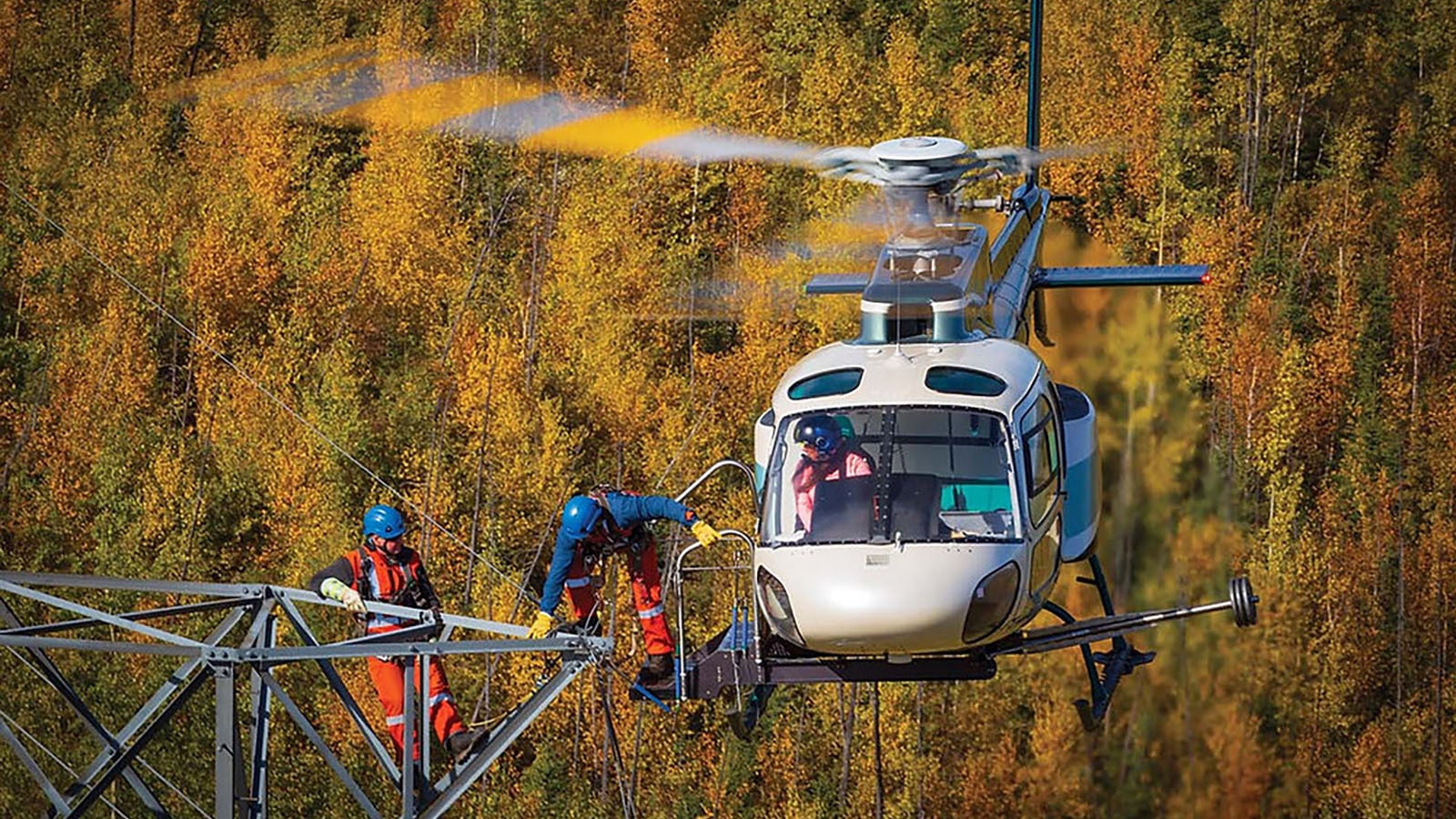 Servicing power lines from a helicopter is crazy dangerous work, and those who do it make crazy high salaries.