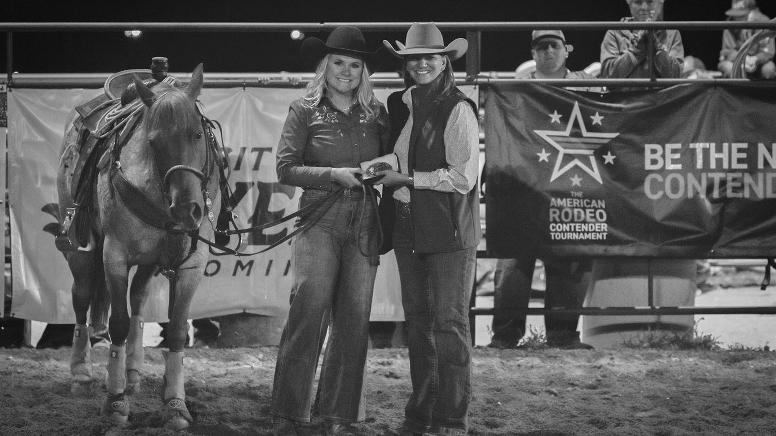 Raegen DeLancey, won the 2024 series end breakaway title at the Hell on Wheels Rodeo in Cheyenne. She is Cindy’s daughter, and arena Director at the Hell on Wheels Rodeos.