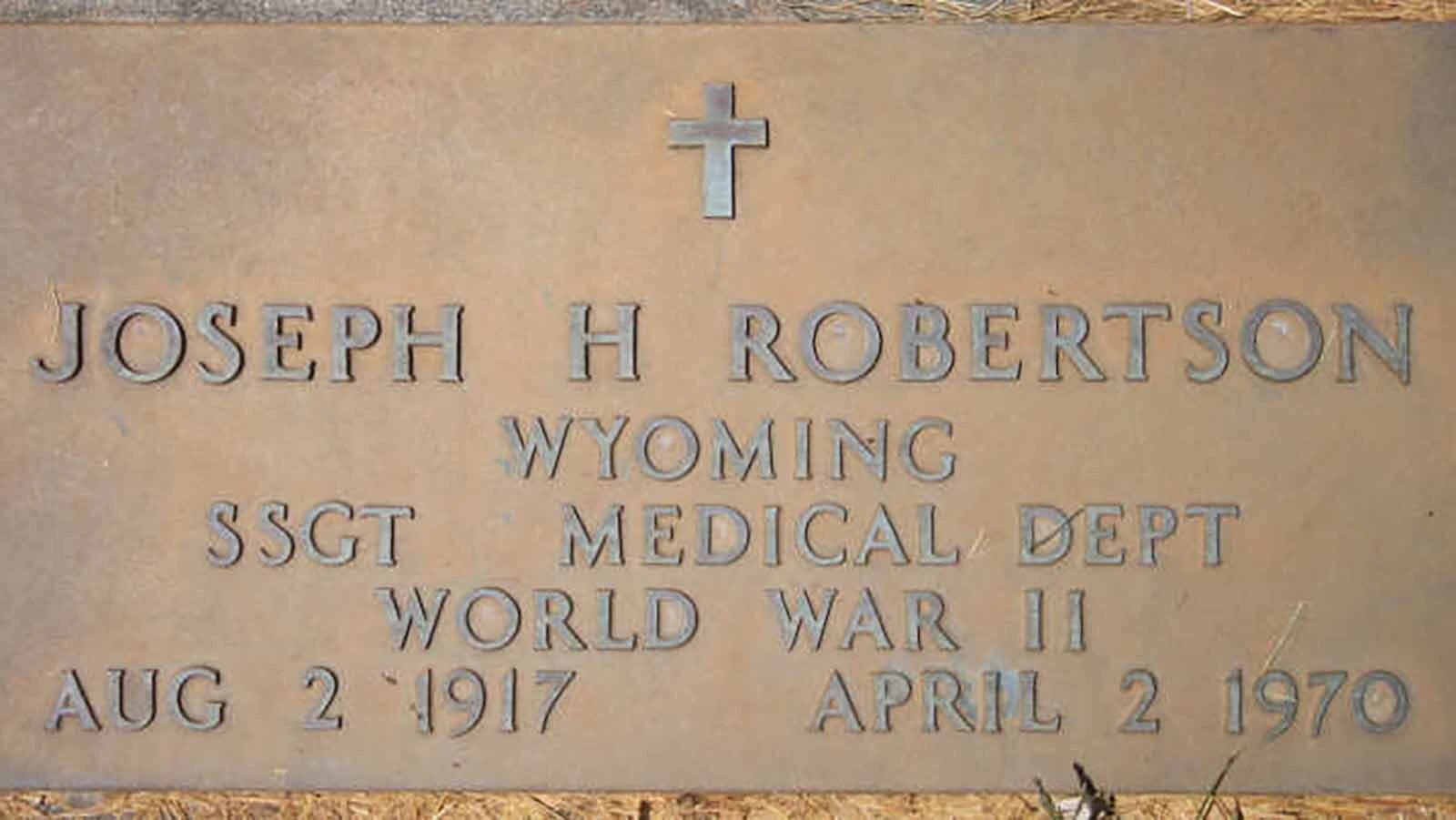 Hell ship 6 grave marker 1917 to 1970 Robertson 8 8 26