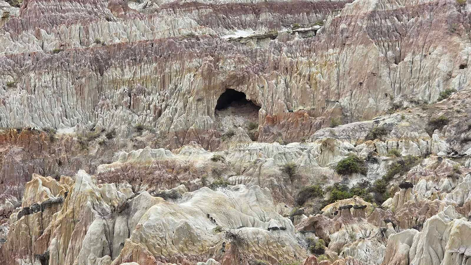 The owners of the restaurant and hotel that used to be at Hell's Half Acre put a lighted devil inside this cave, which they turned on at night.